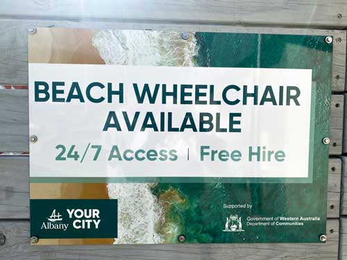 Beach Wheelchair Albany, Middleton Beach