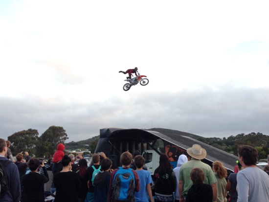 Motorcycle Jumping, Albany Show, Albany Fair Stunts