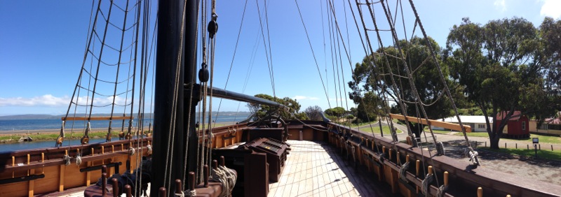 Aboard the Brig Amity Replica - Panoramic Photograph