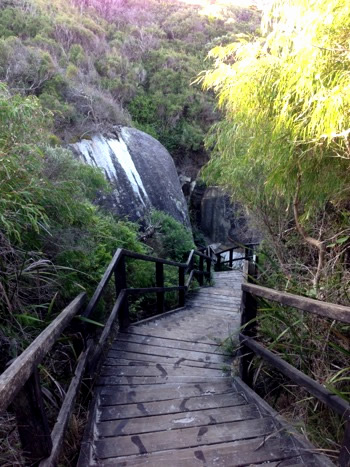Stairway from Elephant Rocks to Elephant Cove